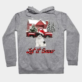 Havanese Let It Snow Tree Farm Red Truck Christmas Hoodie